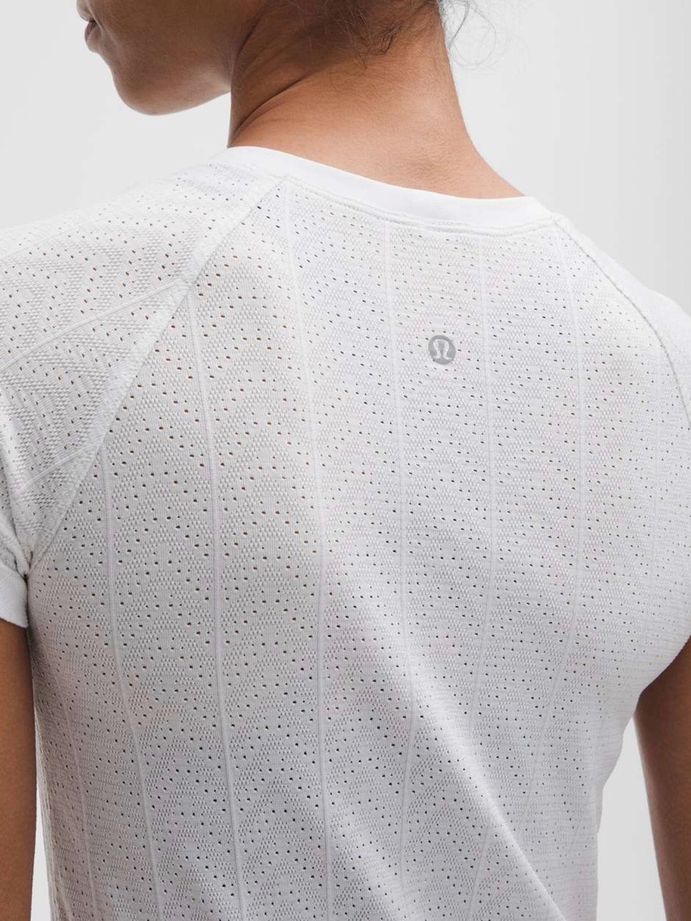 lululemon athletica White Perforated Crop Top